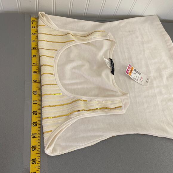 Vintage Deb Womens Sequin Tank Top Size Small Aztec Y2K McBling Disco Glam - Picture 8 of 10